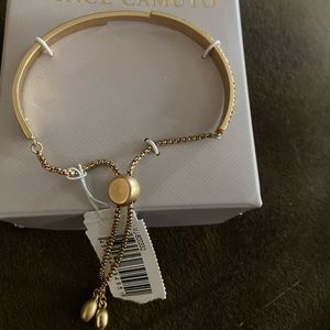 Vince Camuto Gold Plated Paver Slider Bracelet. New in box.